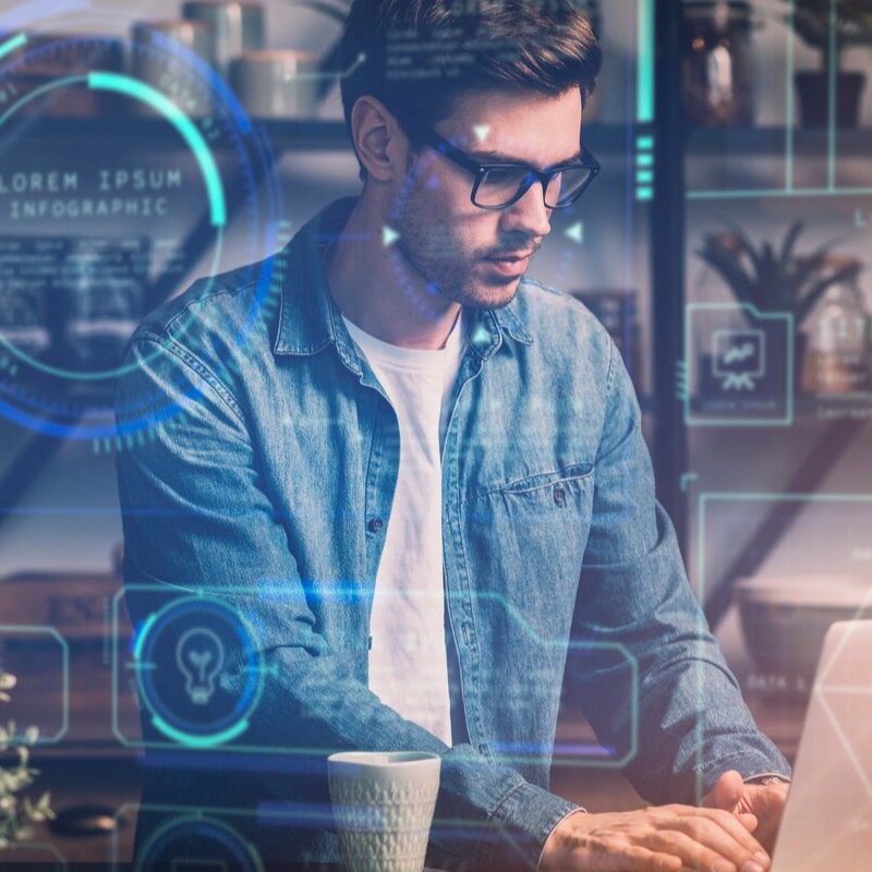 Person Working on Computer